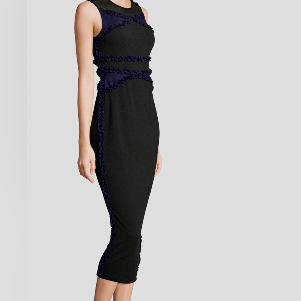 Opening Ceremony‎ Leo Black and Blue Ruffle
Dress
Size m
Color Black, blue